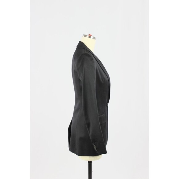 Aritzia T BABATON Black Wool Silk Cashmere Single Breasted Slim Blazer, Size 0 - Picture 2 of 15